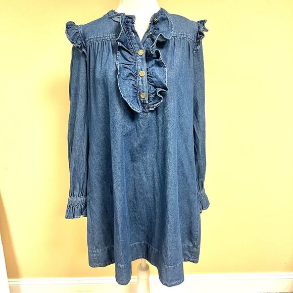 Draper James dark chambray jean dress size XS/S - Picture 2 of 8